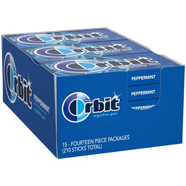 Orbit SF Peppermint Gum 12ct 14 Stks