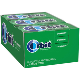 Orbit SF Spearmint Gum 12ct 14 Stks