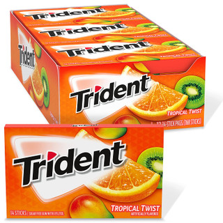 Trident SF Tropical Twist Gum 15 ct 14pcs