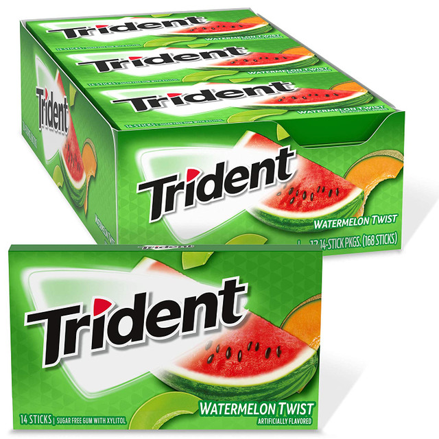 Trident SF Watermelon Twist Gum 15 ct 14pcs