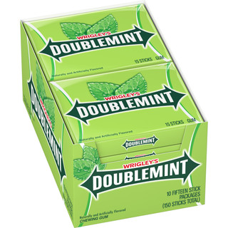Wrigley's Doublemint Slim Pack Gum 10 ct 15stk
