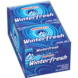 Wrigley's Winterfresh Slim Pack Gum 10 ct 15stk