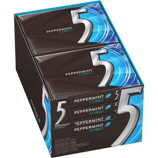 Five Cobalt Peppermint Gum 10ct 15Sticks