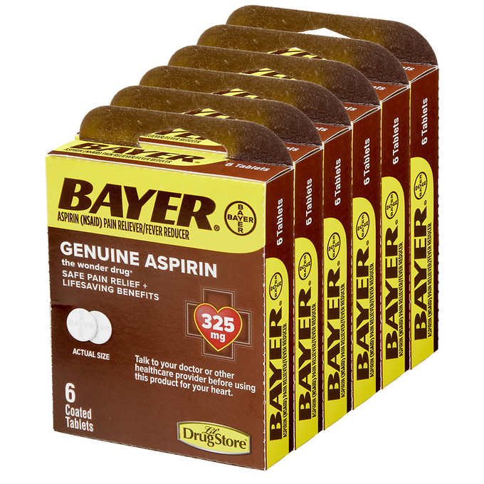 Bayer Aspirin 6ct tablets 4ct