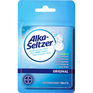 Alka-Seltzer Effervescent Tablets Original Dispenser Box 2/pk 58pks