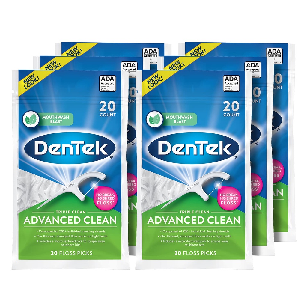 Dentek Cool Mint Floss Picks 36pck 20ct