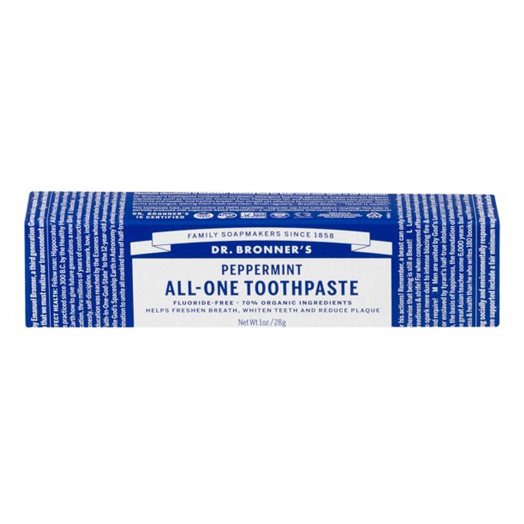 Dr. Bronner's Peppermint Toothpaste 12ct 1oz