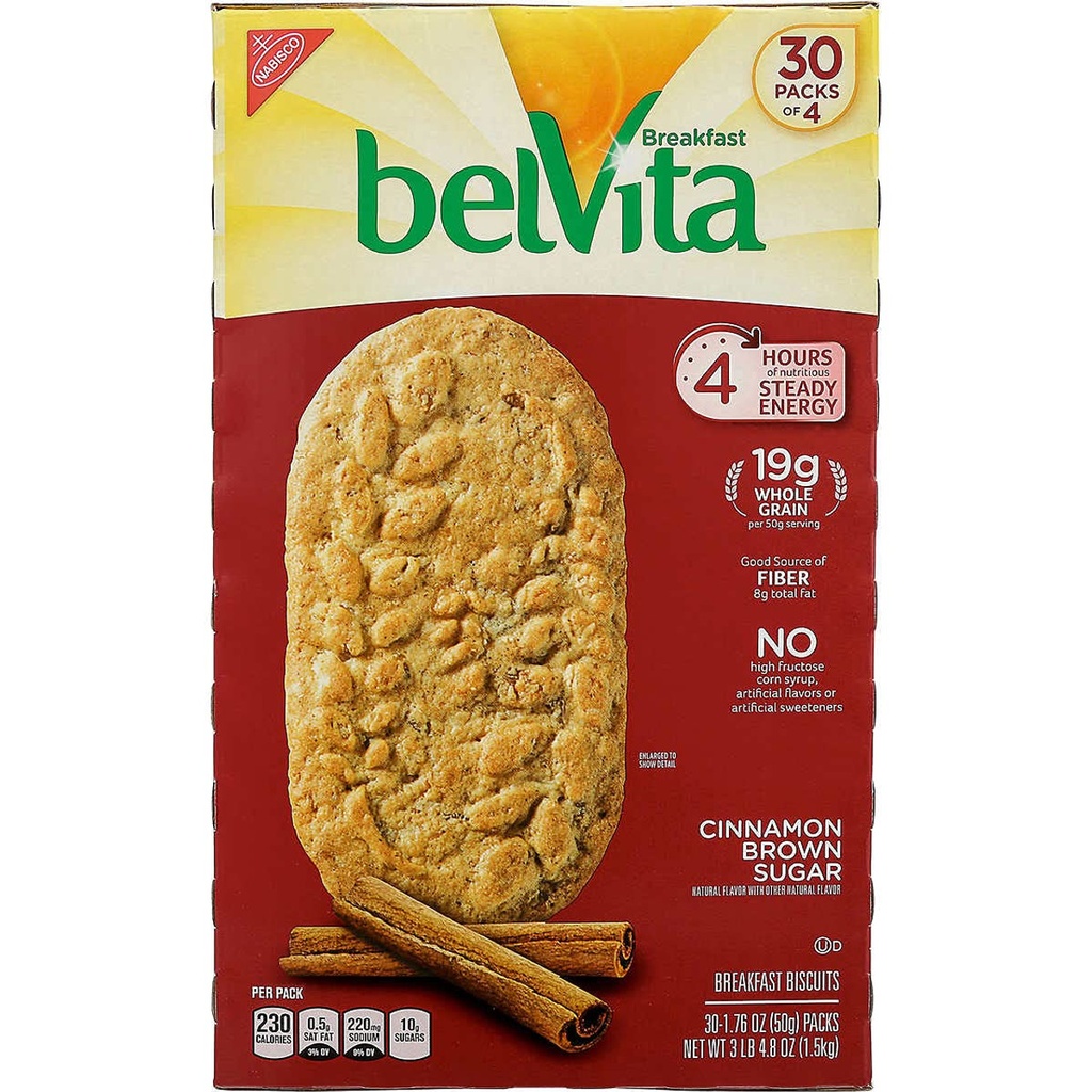 BelVita Breakfast Brown Sugar Cinnamon Biscuits 30 ct 1.76 oz