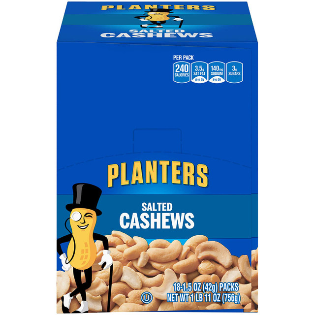 Planters Cashews 18 ct 1.5 oz