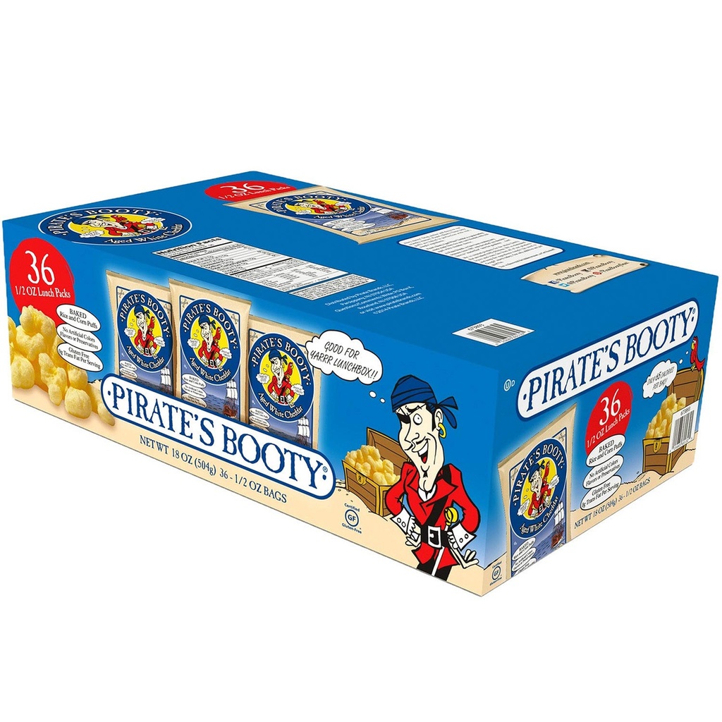 [21362] Pirate's Booty, White Cheddar 0.5 oz 40 ct