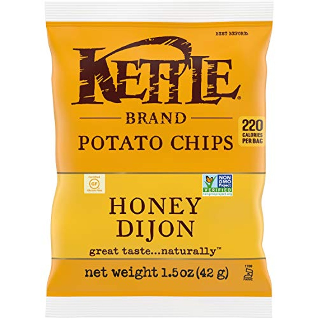 Kettle Potato Chips Honey Dijon 24ct 1.5oz