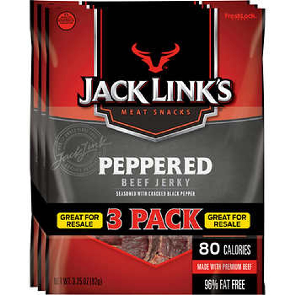Jack Link Peppered Jerky 3 ct 3.25 oz