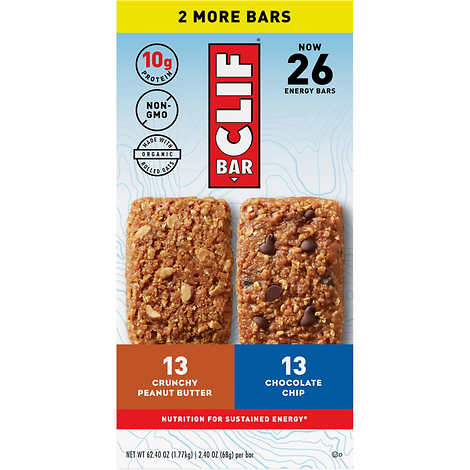 Clif Variety Pack 26 ct 2.4 oz Bars