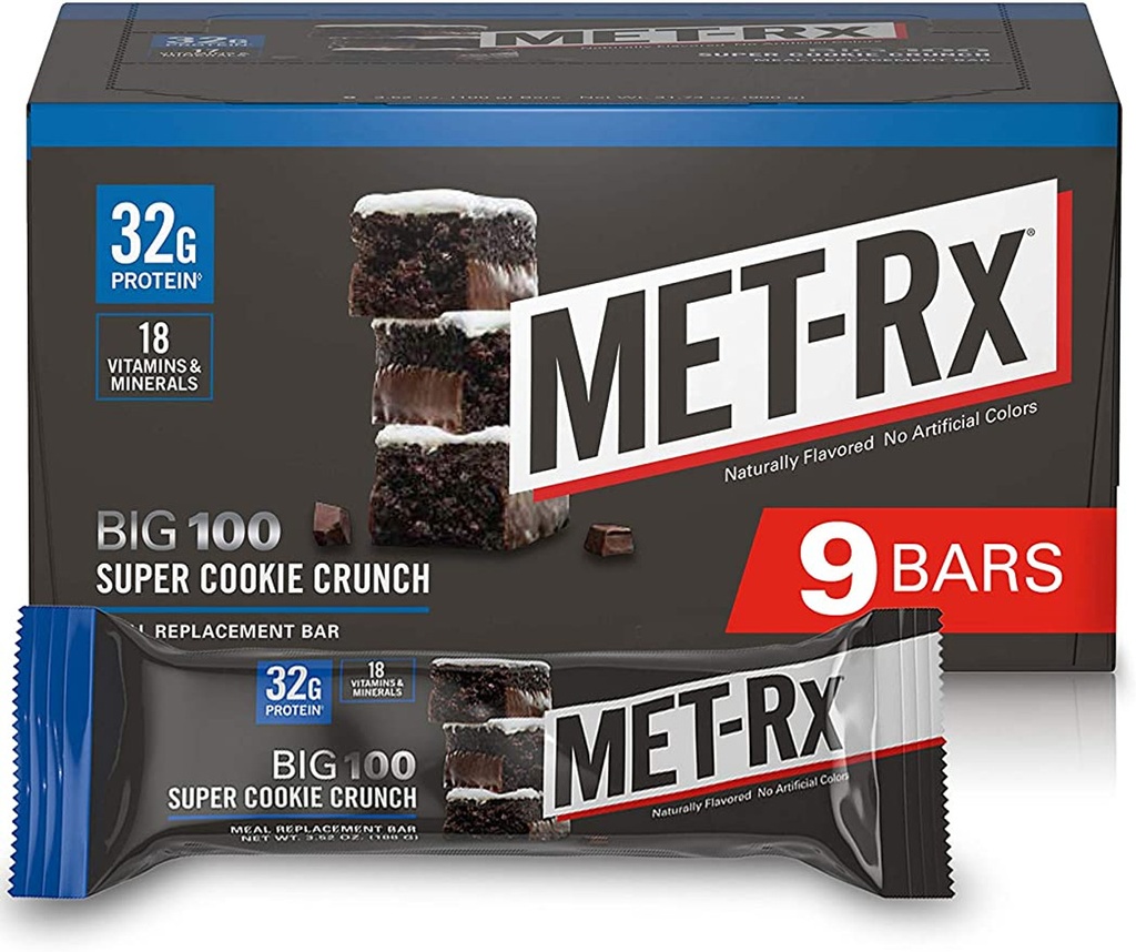MET-RX Colossal Big 100 Super Cookie Crunch 9ct 3.2oz
