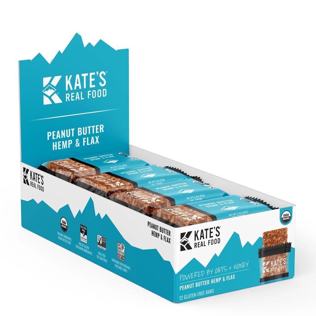 Kate's Bar Peanut Butter Hemp 12ct 2.2oz