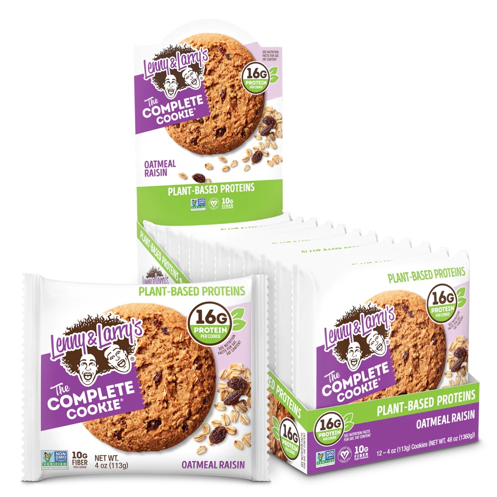 [22854] Lenny & Larry's The Complete Cookie Oatmeal Raisin 4 oz 12 ct