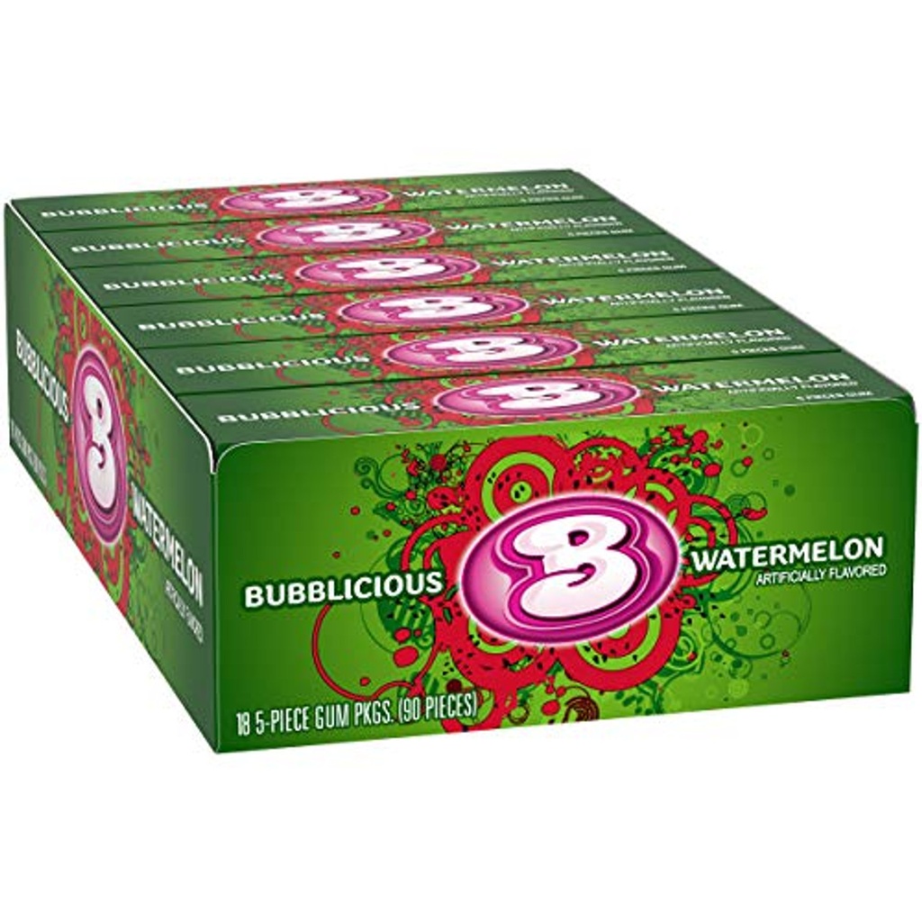 Bubblicious Watermelon Gum 18 ct