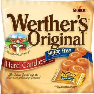 Werther's Original Caramel Sugar Free Hard Candy 12 ct 2.65 oz Peg Bag