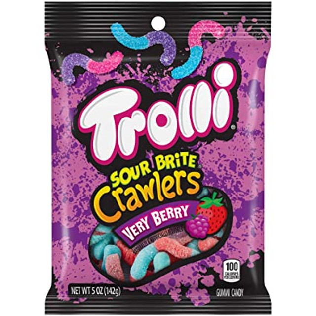 Trolli Sour Brite Very Berry 12 ct 5 oz Peg Bag