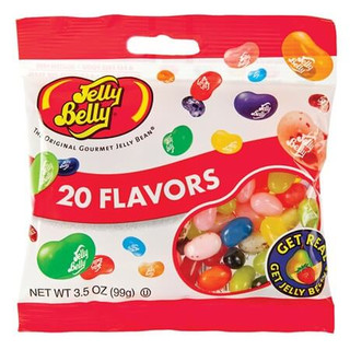 Jelly Belly 20 Assorted Flavor 12 ct 3.5 oz. Peg Bag