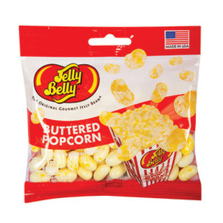 Jelly Belly Buttered Popcorn 12 ct 3.5 oz Peg Bag