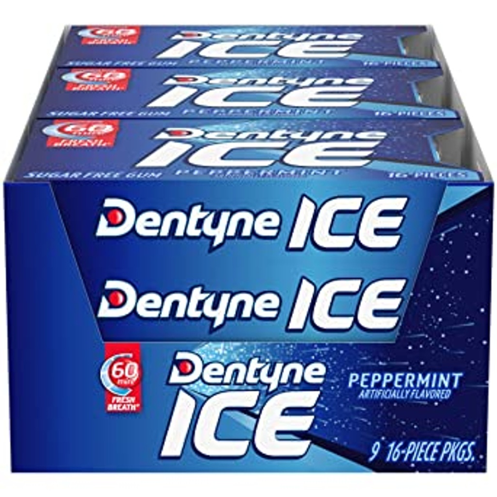 Dentyne Ice SF Peppermint Gum 12 ct 16pcs