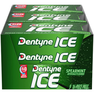 Dentyne Ice SF Spearmint Gum 9 ct 16pcs