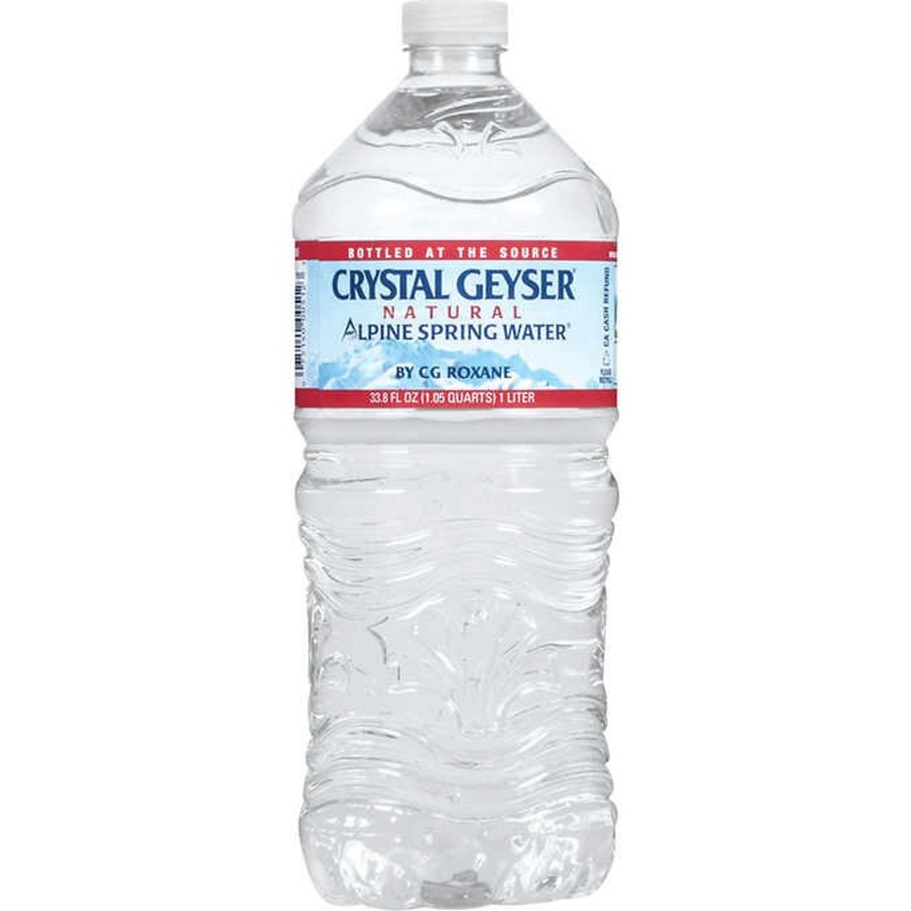 [33456] Crystal Geyser Alpine Spring Water 15 ct 1 Liter