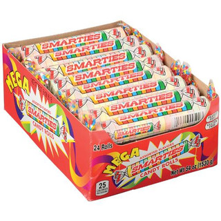 Smarties Mega Roll 24 ct Box 2.25 oz