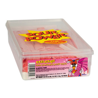 Sour Power Pink Lemonade Belts 150ct tub