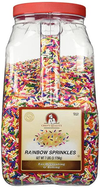 Rainbow Sprinkles Chef's Quality tub 7 lb