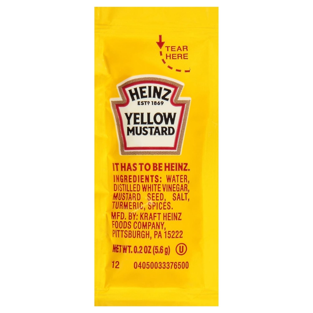 Heinz Mustard Packets 500ct