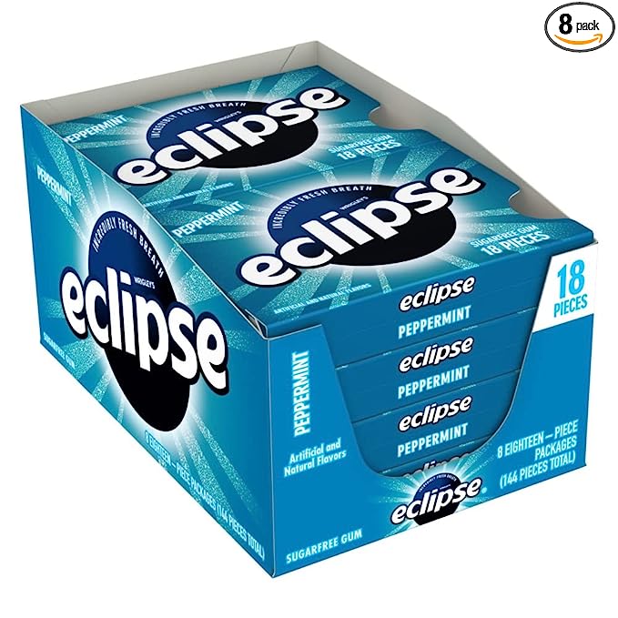 Eclipse Peppermint Gum 8ct 18pcs