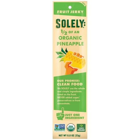 [22198] Solely Organic Pineapple Jerky 12ct .8oz
