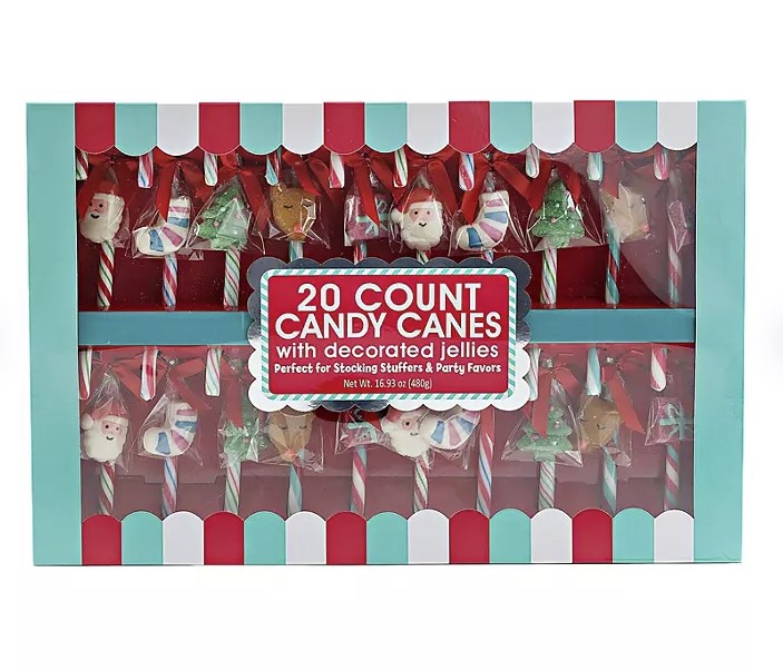 Assorted Candy Candy Canes w/ Jelly Charms 20ct