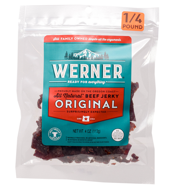 Werner All Natural Original Beef Jerky 12ct 4oz