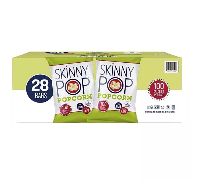 SkinnyPop Original Popcorn 28ct  0.65oz 