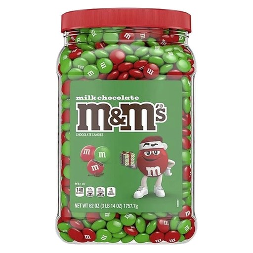 [75145] M&M's Christmas Milk Chocolate Jar 3.87lb