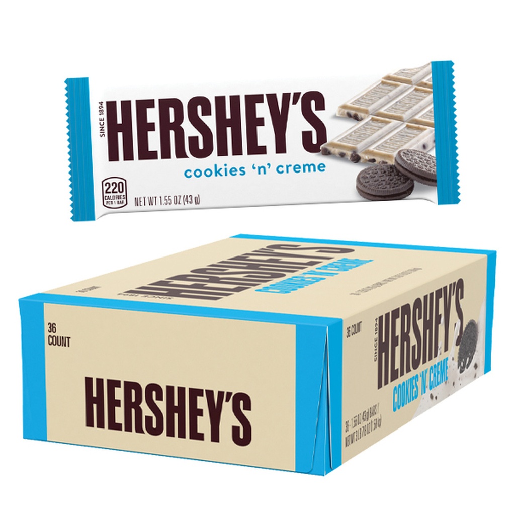 Hershey's Cookies 'N' Cream Bar 36 ct 1.55 oz
