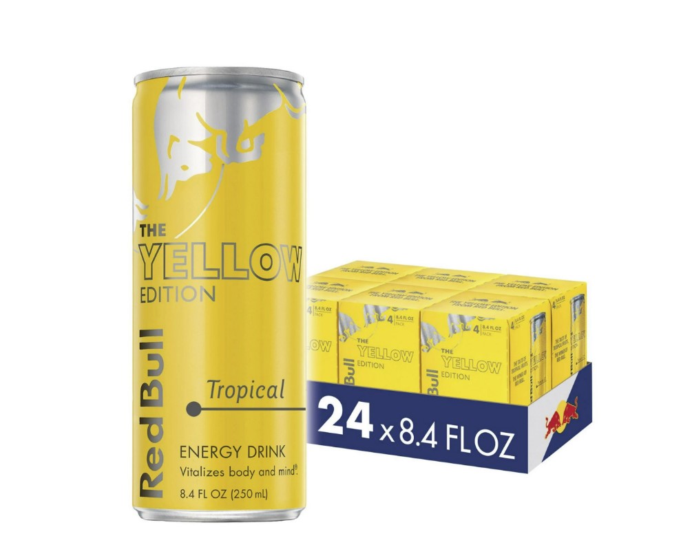 Red Bull Yellow Edition Energy Drink Tropical 24ct 8.4oz