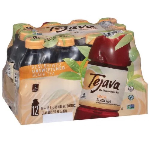 TeJava Peach Iced Tea 12ct 16.9oz