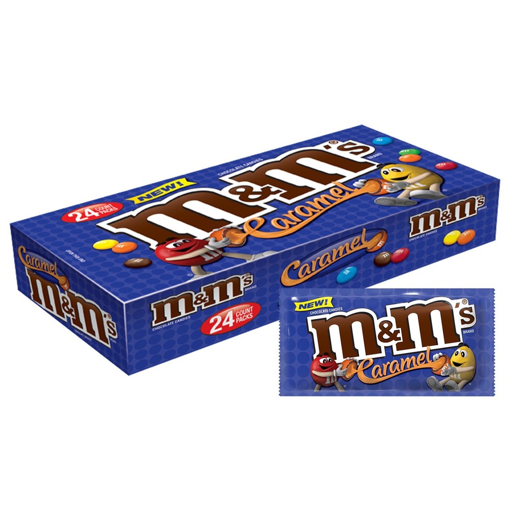 M&M Caramel Milk Chocolate 24 ct 1.4 oz