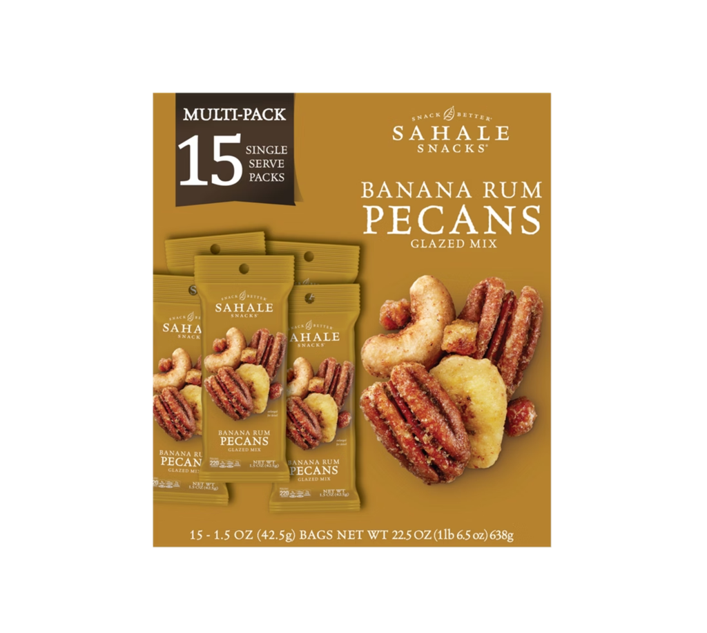 Sahale Banana Rum Pecans Glazed Mix 15ct 1.5oz 