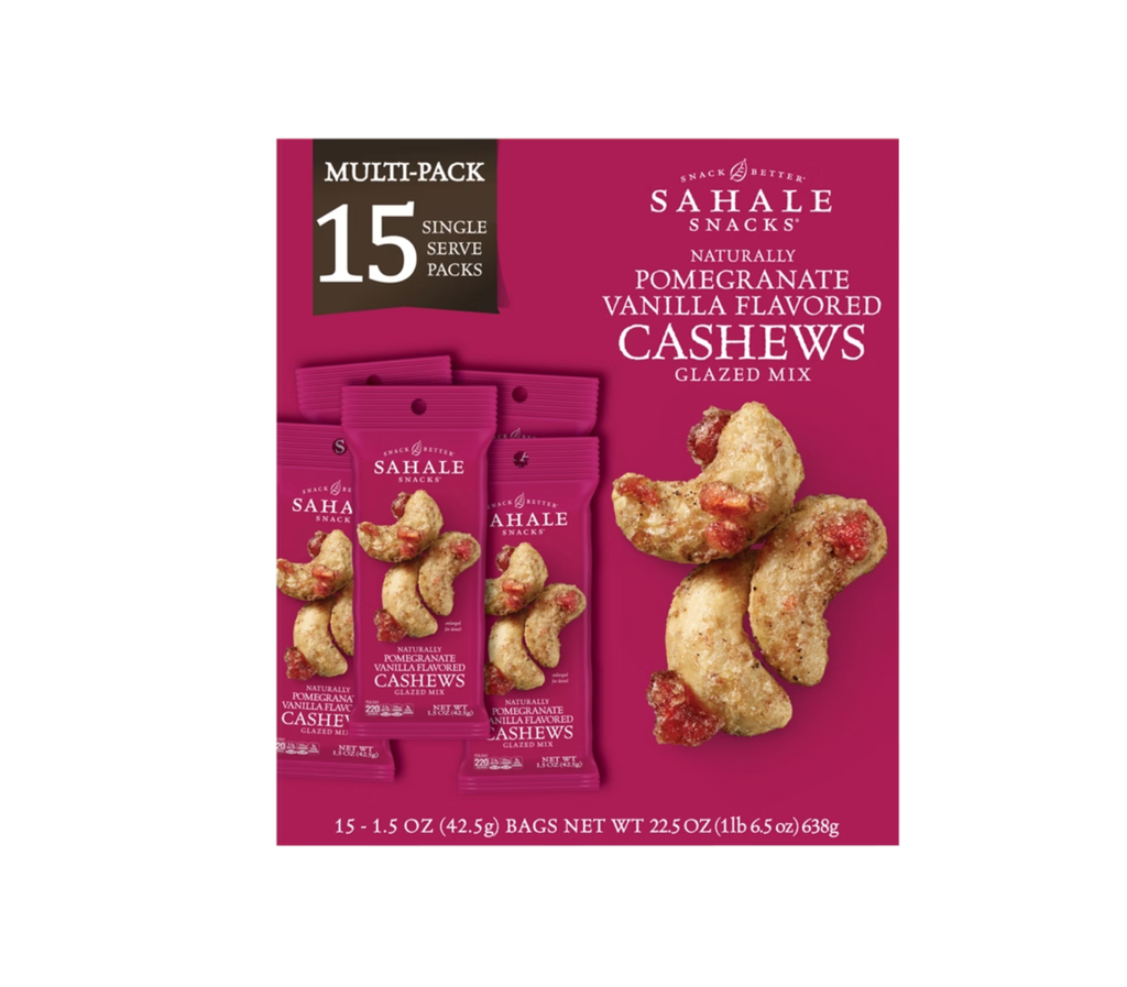 Sahale Pomegranate Vanilla Cashews 15ct 1.5oz 