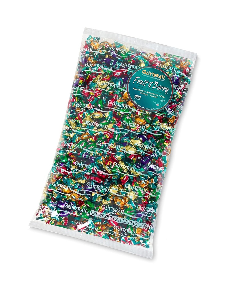 Glitterati Fruit & Berry Mini Italian Candies 800ct 28oz Bag