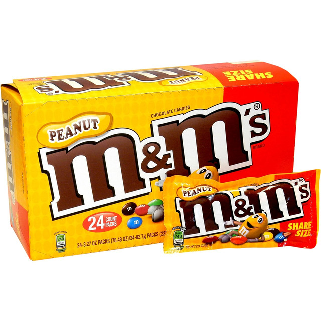 M&M Peanut King Size Bar 24ct 3.27oz