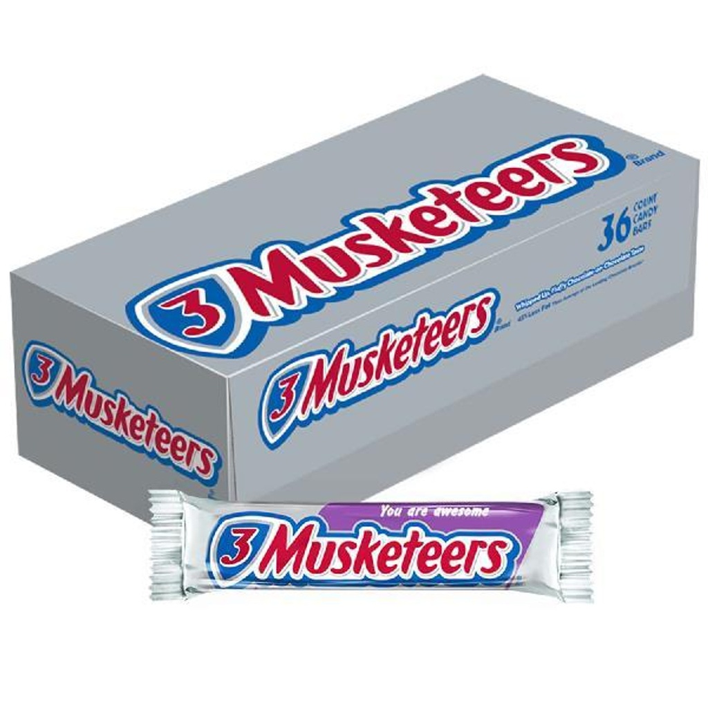 [11260] Three Musketeer Bar 36 ct 1.92 oz