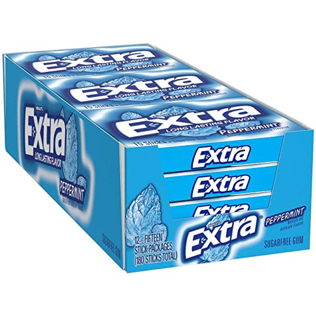 Extra SF Peppermint Gum 10ct 15Stks