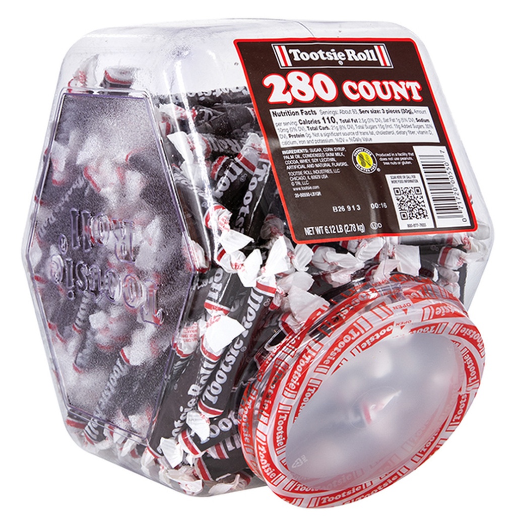[13350] Tootsie Rolls 280 ct Jar