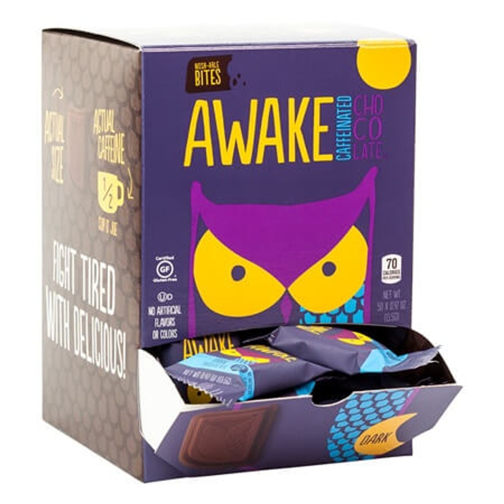 Awake Dark Chocolate Bites 50ct .48oz | Four Seasons Candy